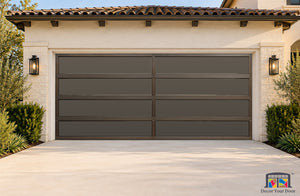 Bronze Smoked Glass Pavilion Printed Garage Door Cover