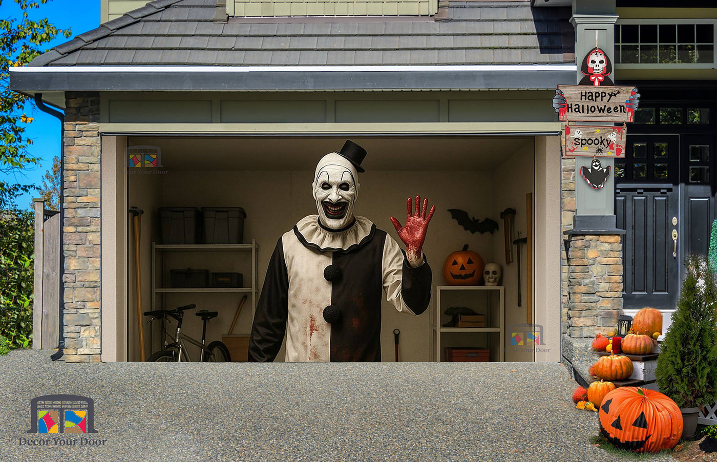 Terrifier Garage Door Cover