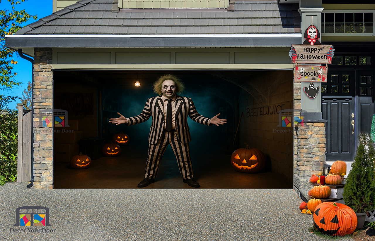 The Garage of Beetlejuice - Garage Door Cover