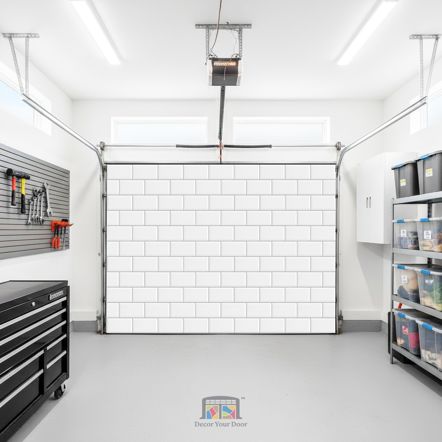 Tile Wall - Interior Garage Door Cover