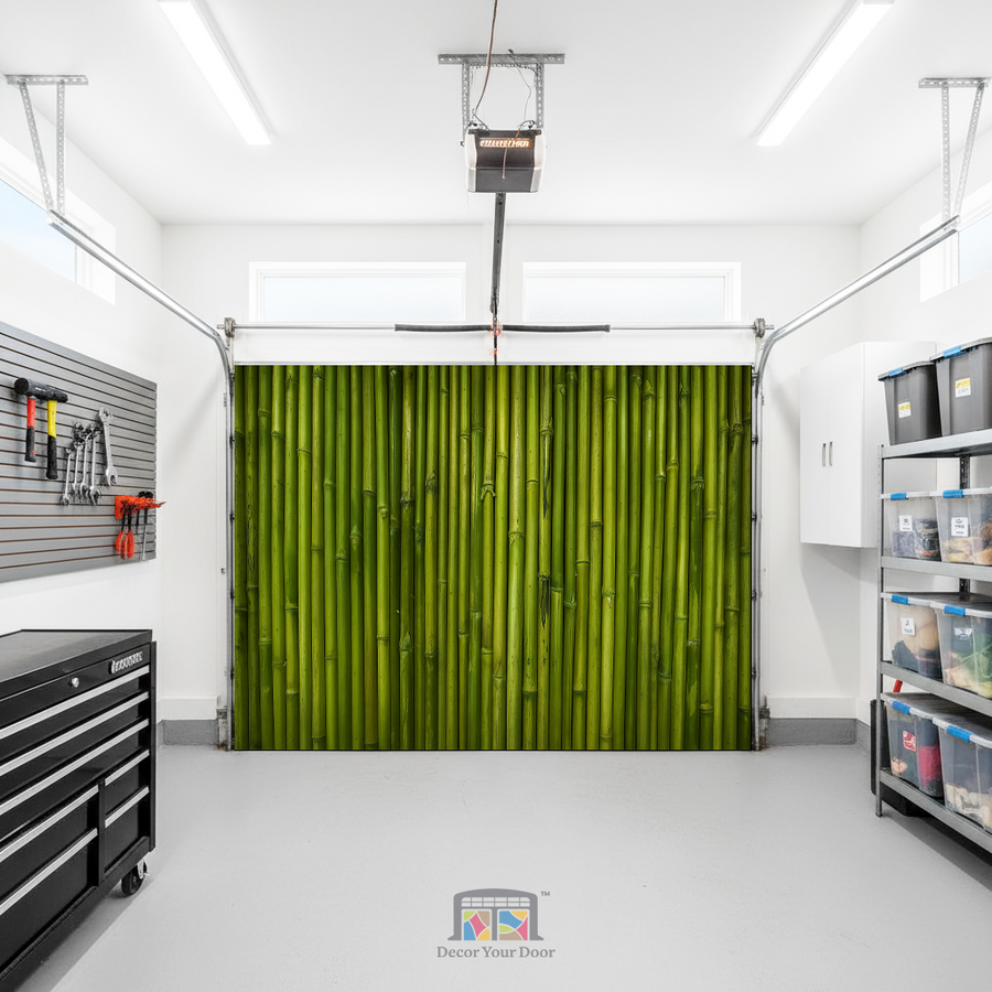 Tranquil Bamboo Wall – Interior Garage Door Cover