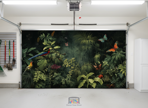 Tropical Aviary Whisper – Interior Garage Door Cover