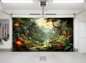 Tropical Paradise Bloom – Interior Garage Door Cover