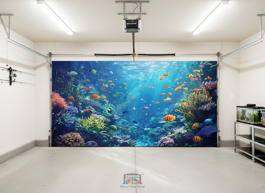 Tropical Reef Symphony – Interior Garage Door Cover