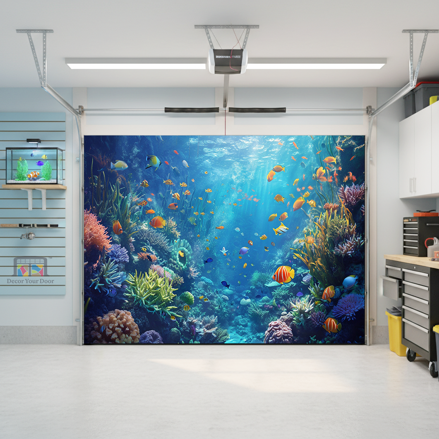 Tropical Reef Symphony – Interior Garage Door Cover