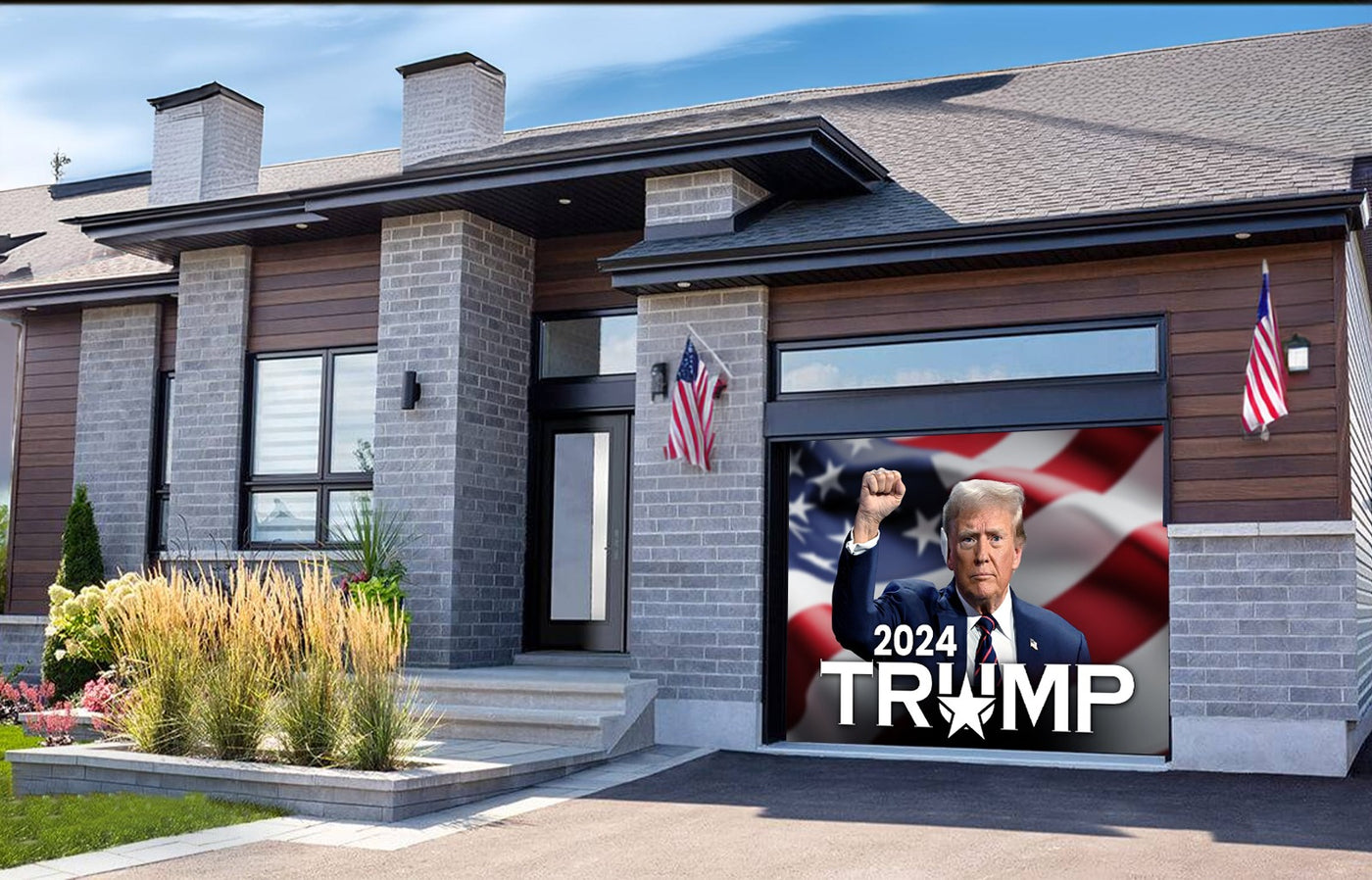 Trump 2024 Garage Door Cover Wrap Backdrop