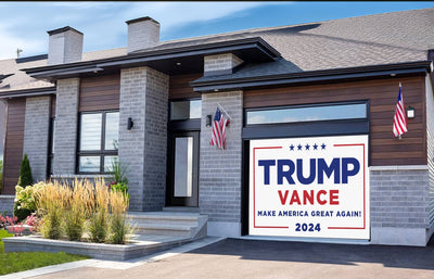 Trump Vance Make America Great Again Garage Door Cover Wrap Backdrop