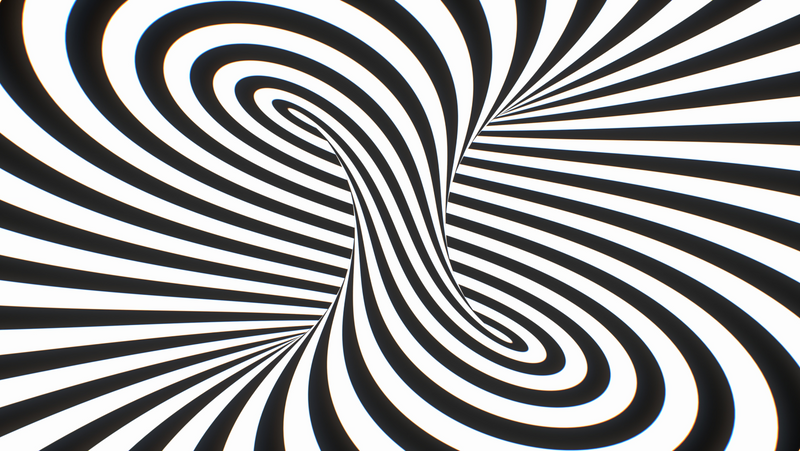 Twisted Black White Hypnotic Optical Illusion Psychedelic Stripes Garage Door Cover Wrap — exterior clearance cover