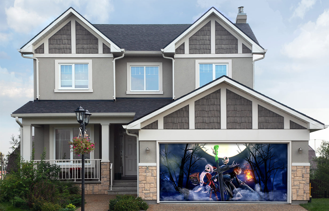 Unleashing the Darkness The Nightmare Before Christmas Garage Door Cover Banner Wrap