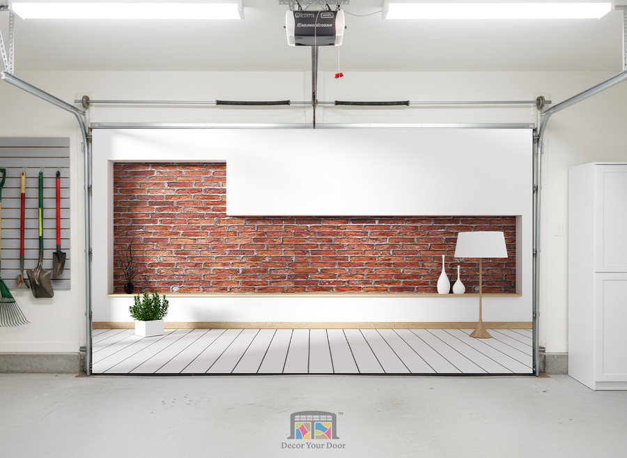 Urban Brick Display – Interior Garage Door Cover