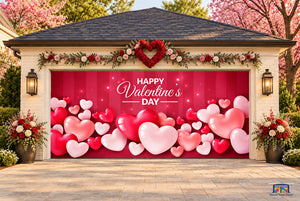 Feliz Día de San Valentín: Mural decorativo para puerta de garaje (Diseño n.° 9)