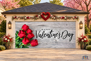 Feliz Día de San Valentín: Mural decorativo para puerta de garaje (Diseño n.º 12)
