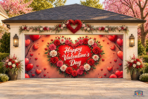Feliz Día de San Valentín: Mural decorativo para puerta de garaje (Diseño n.º 19)