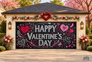 Feliz Día de San Valentín: Mural decorativo para puerta de garaje (Diseño n.° 26)