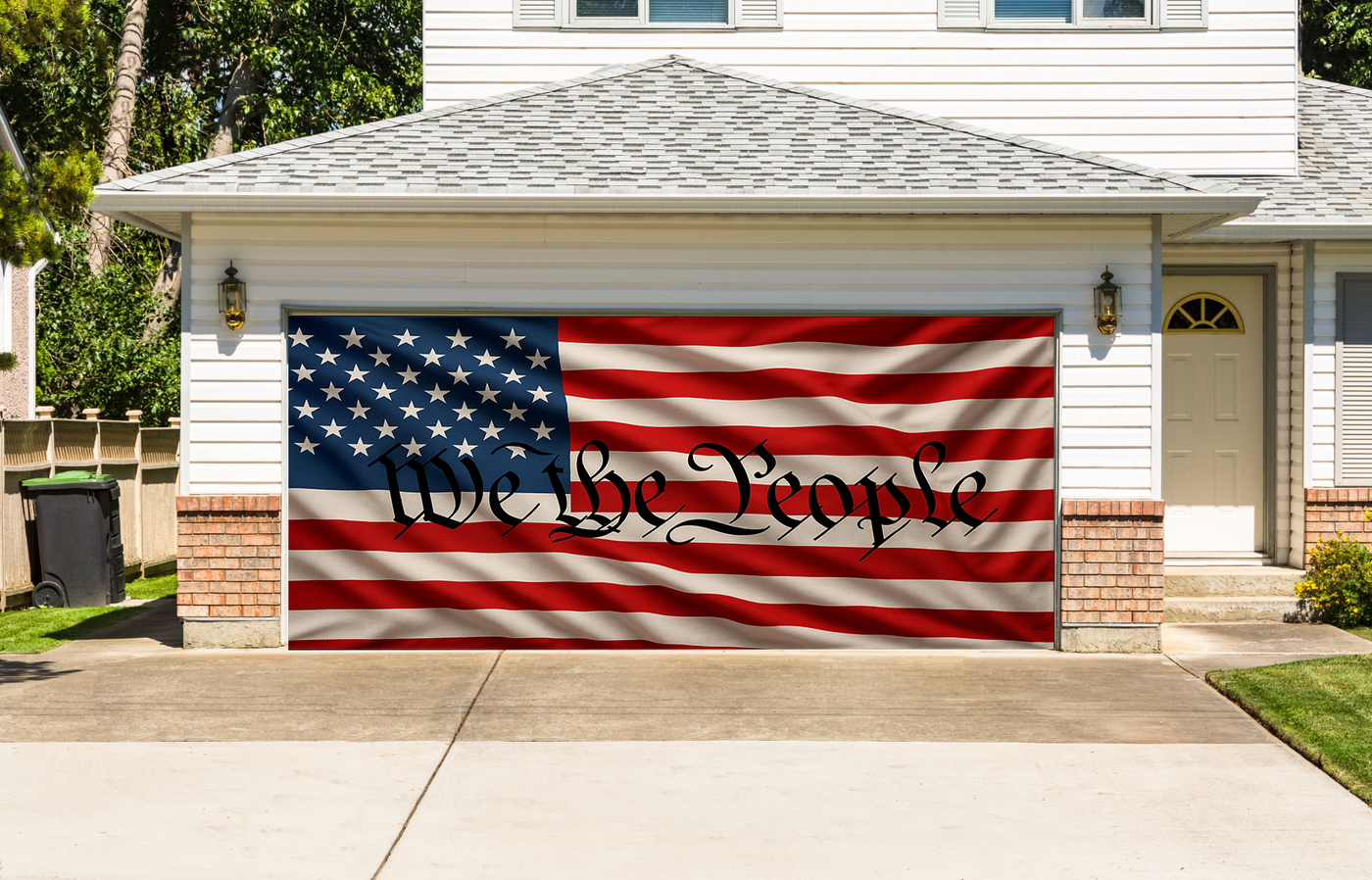 We The People – USA Flag Garage Door Cover