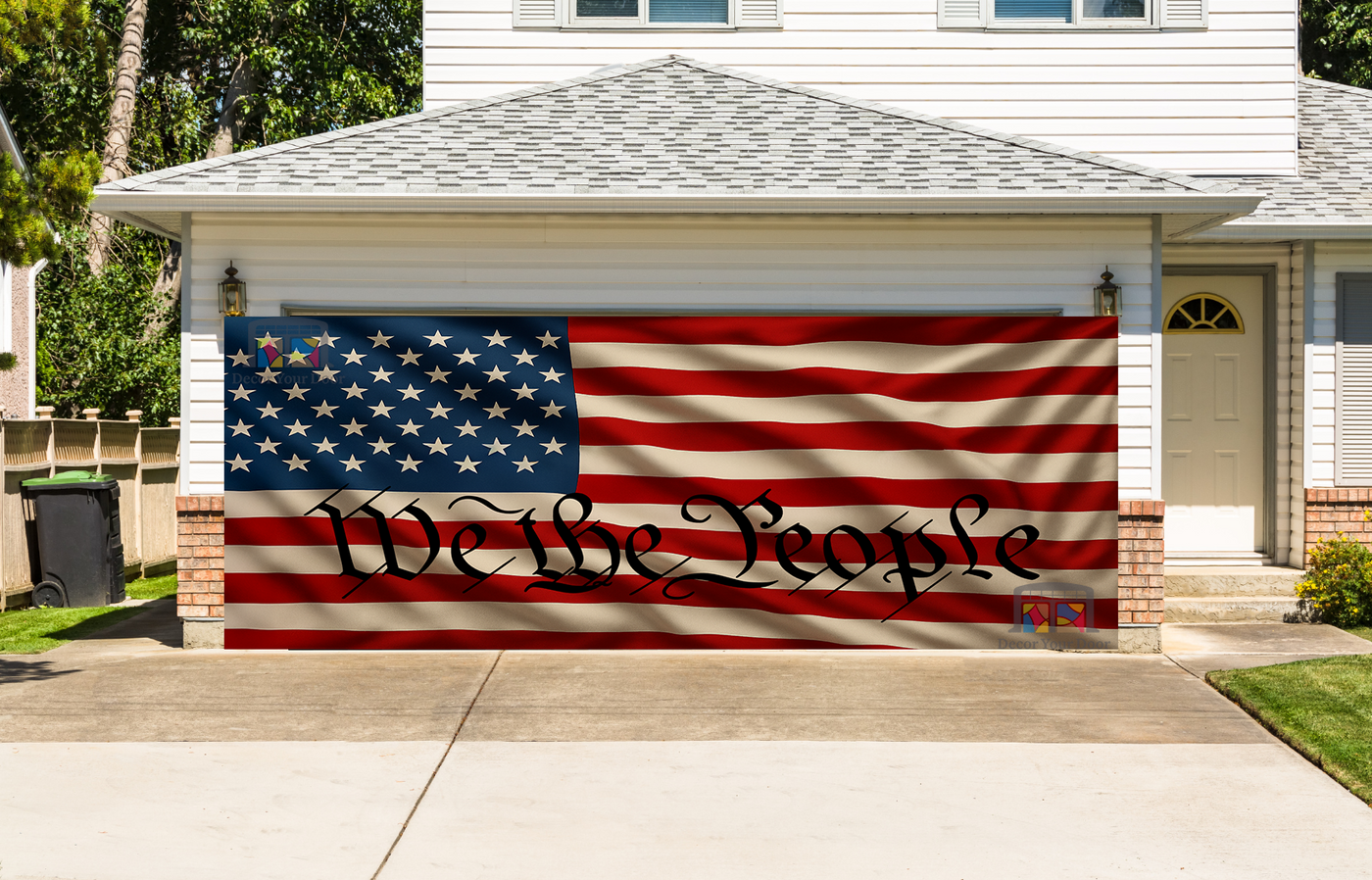 We The People – USA Flag Garage Door Cover