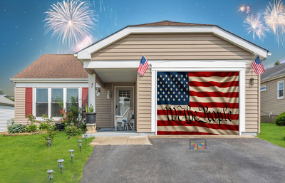 We The People – USA Flag Garage Door Cover