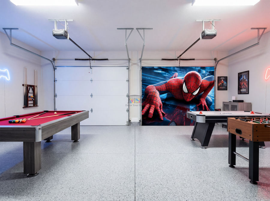Web Rush Hero Leap – Interior Garage Door Cover