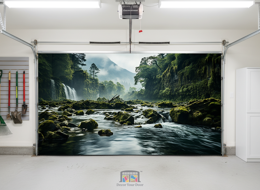 Whispering Falls – Interior Garage Door Cover