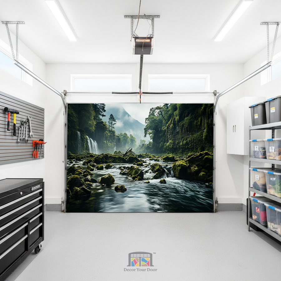 Whispering Falls – Interior Garage Door Cover
