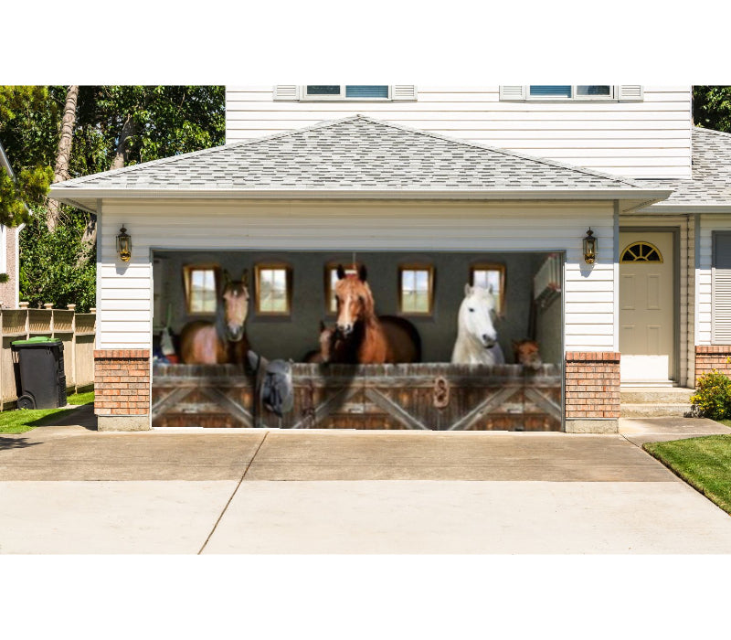 Custom Double Garage Door Cover