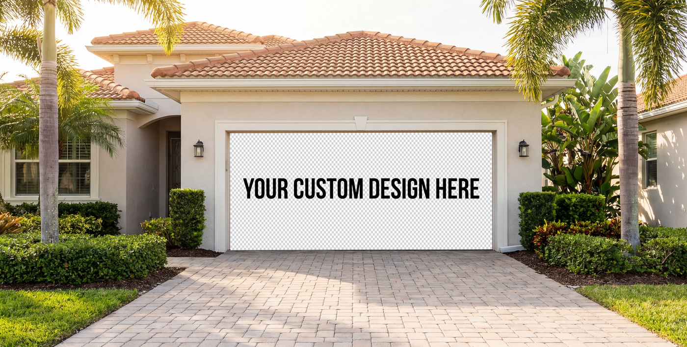Custom Double Garage Door Cover