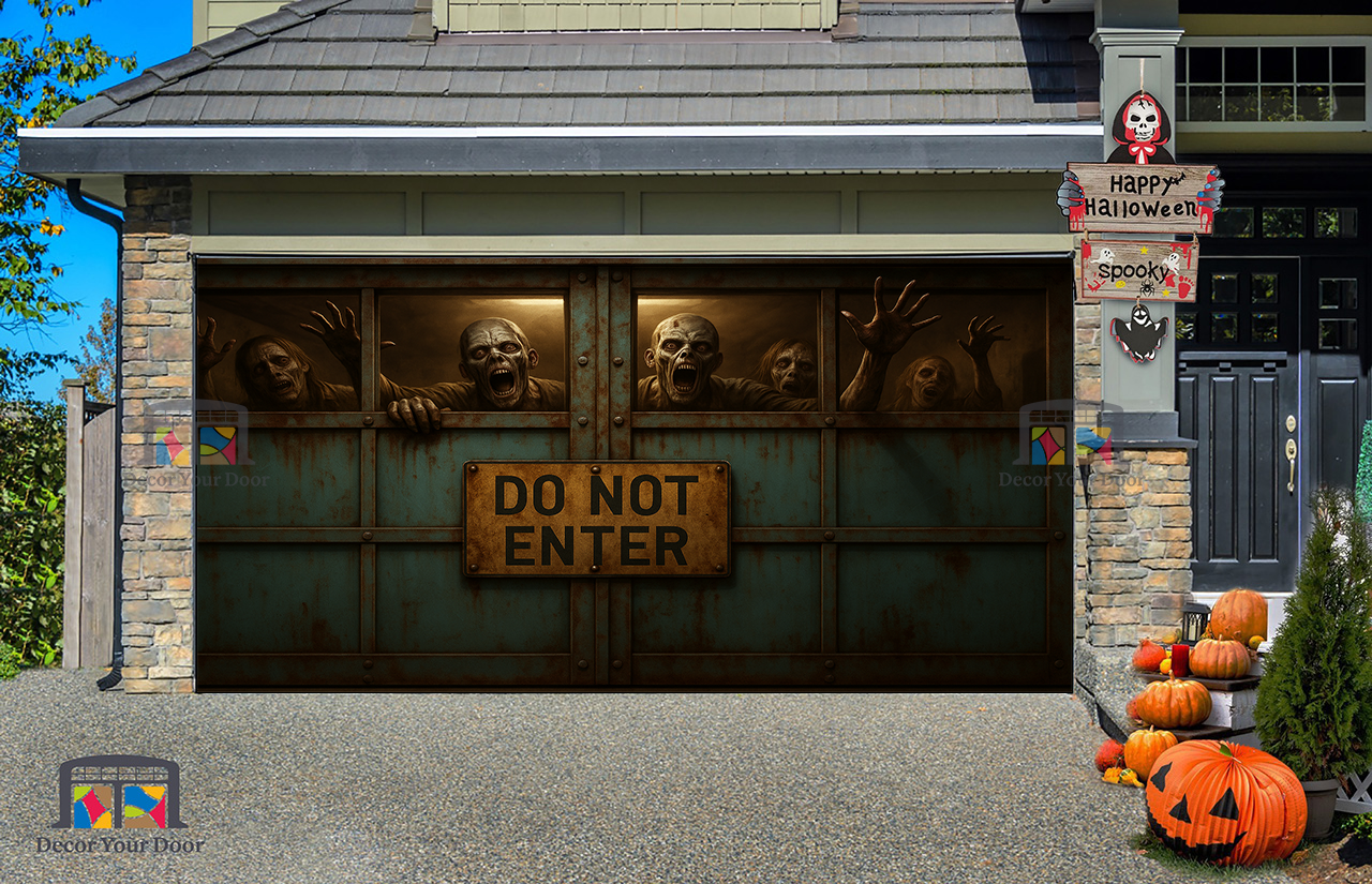 Zombie Lockdown - Garage Door Cover