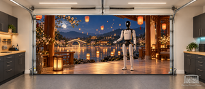 AGIBOT Lantern Evening — Interior Garage Door Cover