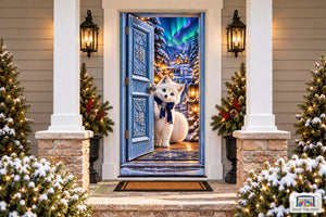 Arctic Fox Northern Lights Front Door Cover