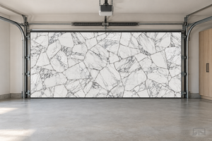 Arctic Mosaic Marble | Interior Garage Door Cover
