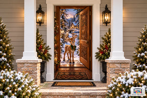 Baby Reindeer Woodland Welcome Front Door Cover