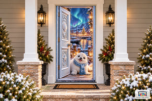 Baby Seal Christmas Harbor Front Door Cover