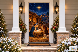 Bethlehem Christmas Front Door Cover
