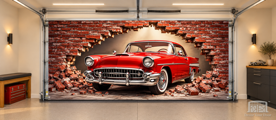 Classic Breakthrough interior garage door cover — TwoCar front