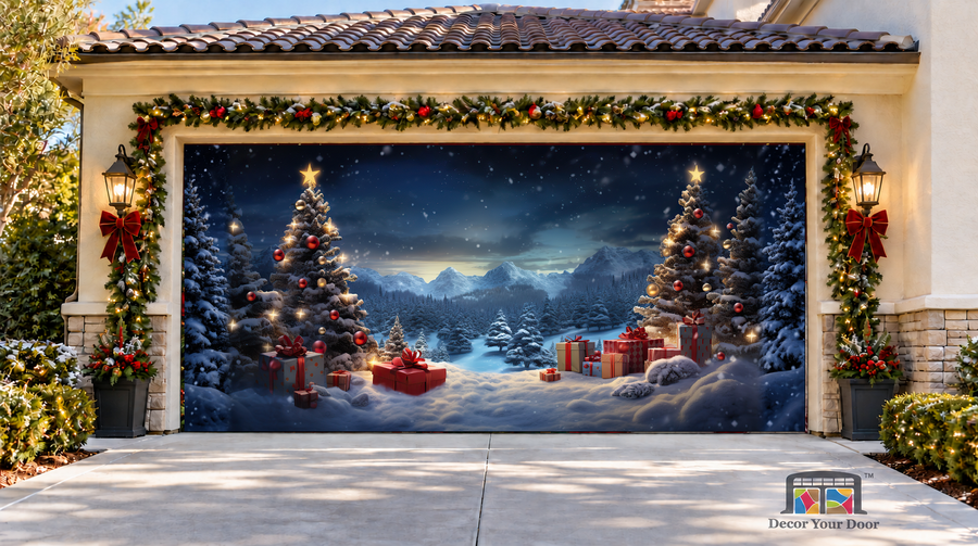 Winter Time Trees and Gifts — Two Car Front