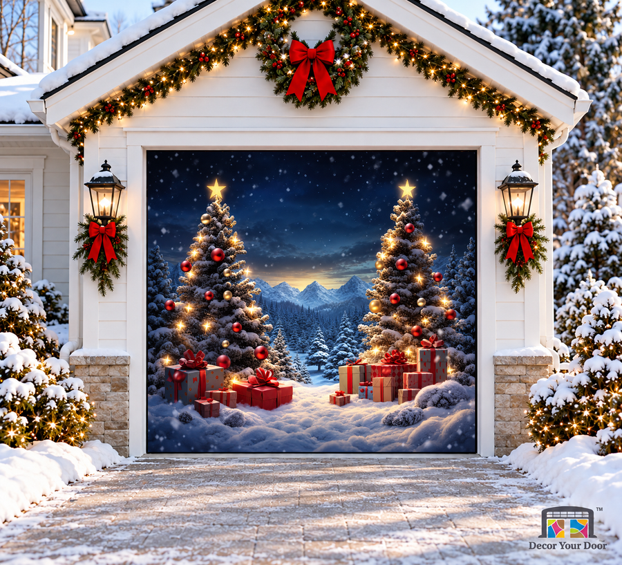 Winter Time Trees and Gifts — One Car Front
