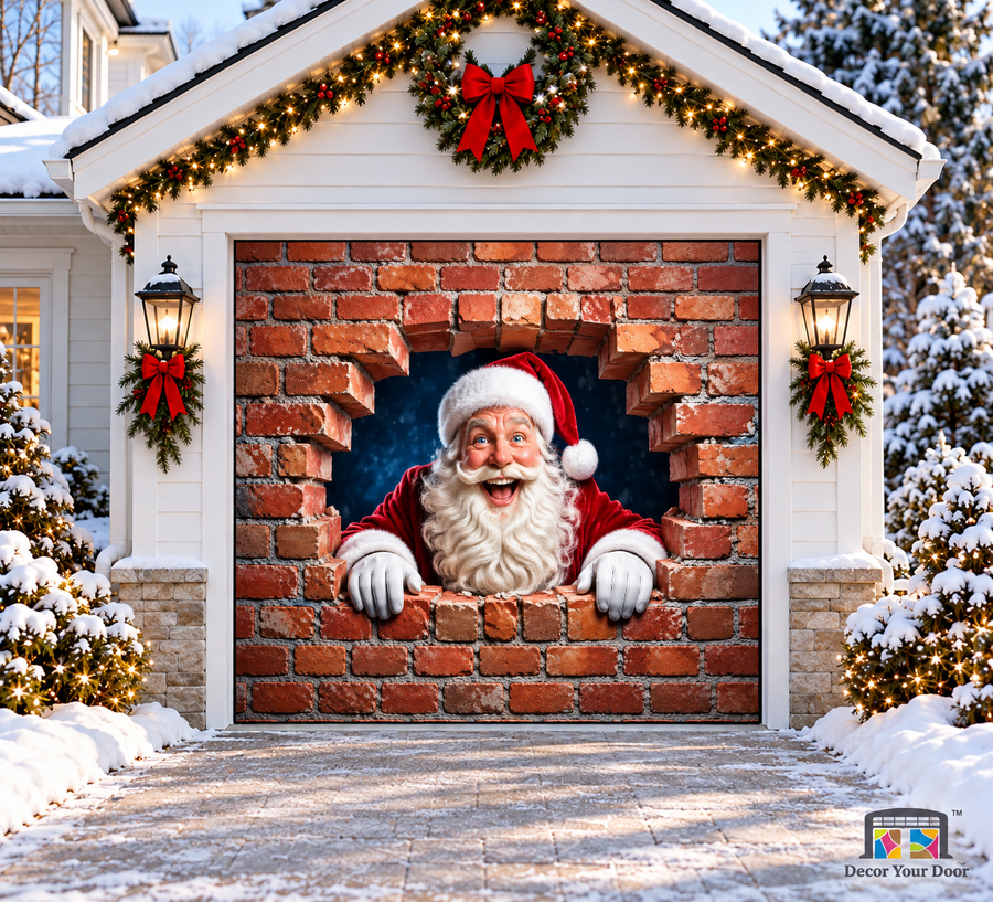030 - Santa Brick Wall Surprise — 03 - One Car Front