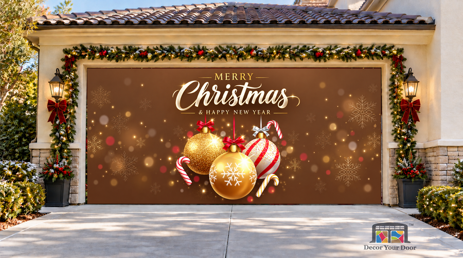 Glitter Gold Hanging Ornaments — Two Car Front