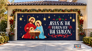 Jesús es la razón de la Navidad - Diseño de cubierta para puerta de garaje n.° 2 