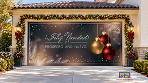 Feliz Navidad y Un Próspero Año Nuevo i vinterlandskab – garageportovertræk