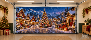 North Pole Christmas Village – Christmas Interior Garage Door Cover