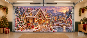Gingerbread Christmas Wonderland – Christmas Interior Garage Door Cover