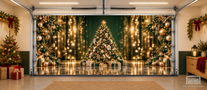 Golden Christmas Elegance – Christmas Interior Garage Door Cover