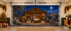 Silent Night Nativity – Christmas Interior Garage Door Cover