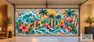 Florida Coastal Street Art | Interior Garage Door Cover