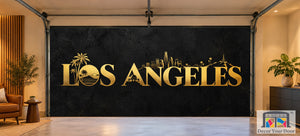Los Angeles Black and Gold | Interior Garage Door Cover