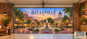 Belleville Public Square Glow | Interior Garage Door Cover