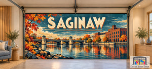 Saginaw River City Reflections | Interior Garage Door Cover