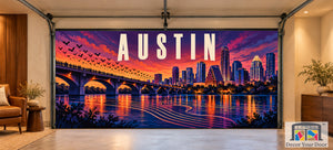 Austin Twilight Rhythm | Interior Garage Door Cover