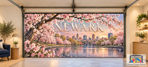Newark Cherry Blossom Reverie | Interior Garage Door Cover